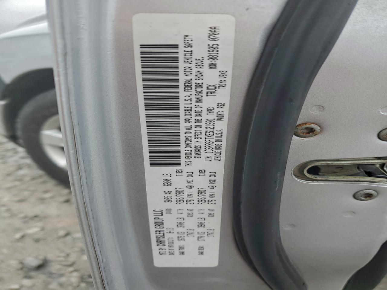 2014 Ram 1500 St VIN: 1C6RR6FTXES121901 Lot: 93619555