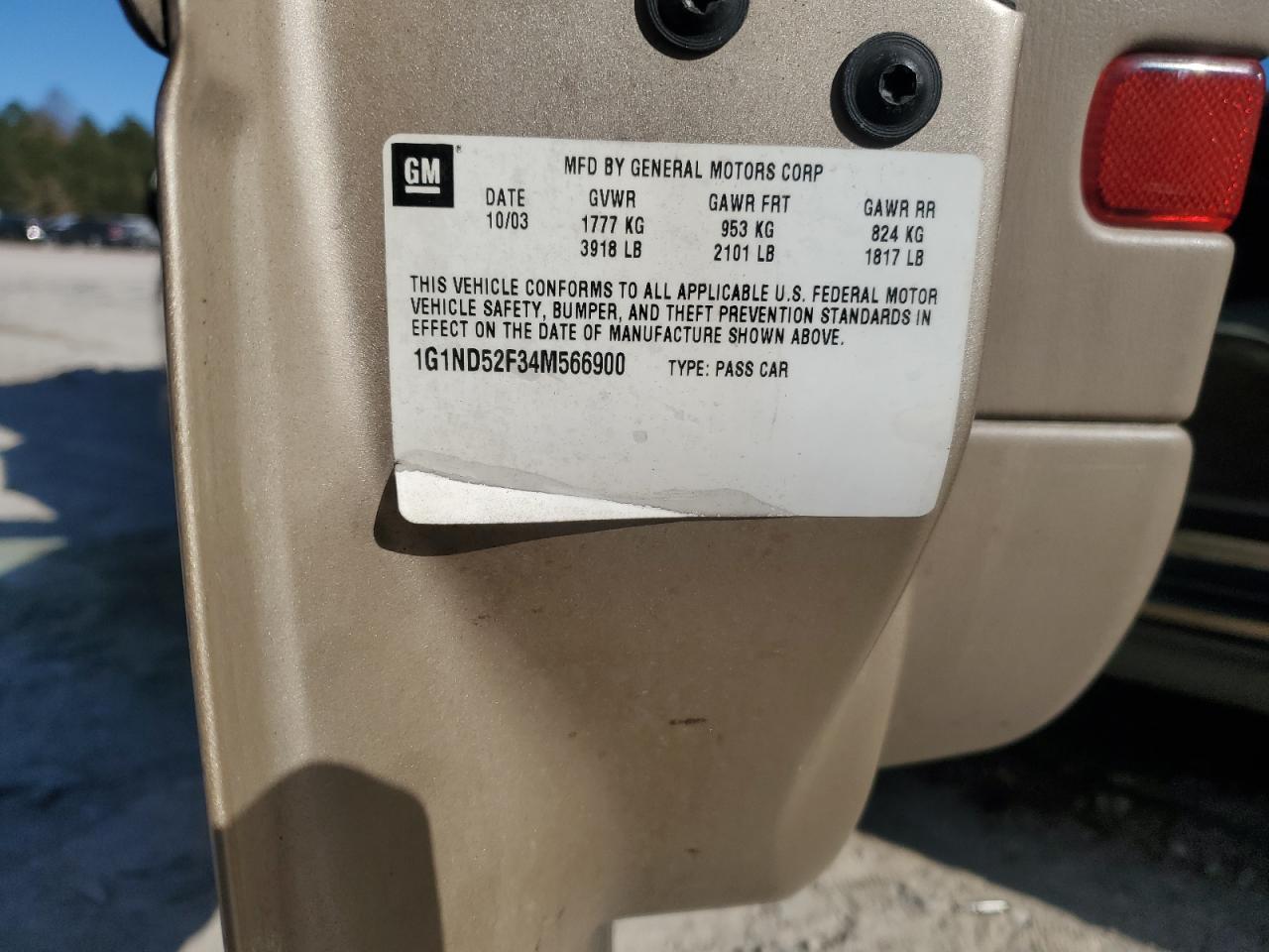 2004 Chevrolet Classic VIN: 1G1ND52F34M566900 Lot: 93132585