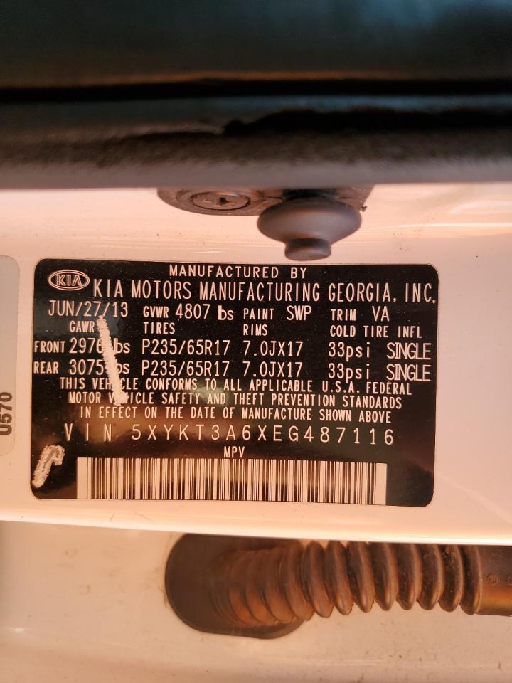 2014 Kia Sorento Lx VIN: 5XYKT3A6XEG487116 Lot: 92514855