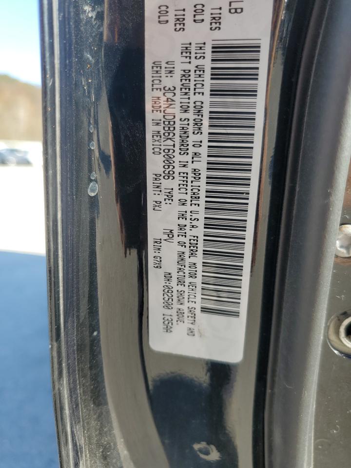 2019 Jeep Compass Latitude VIN: 3C4NJDBB6KT600696 Lot: 91355515