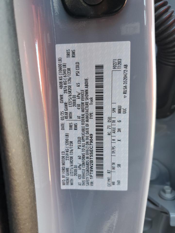 2025 Ford F250 Super Duty VIN: 1FT8W2BT5SEC79049 Lot: 90885415