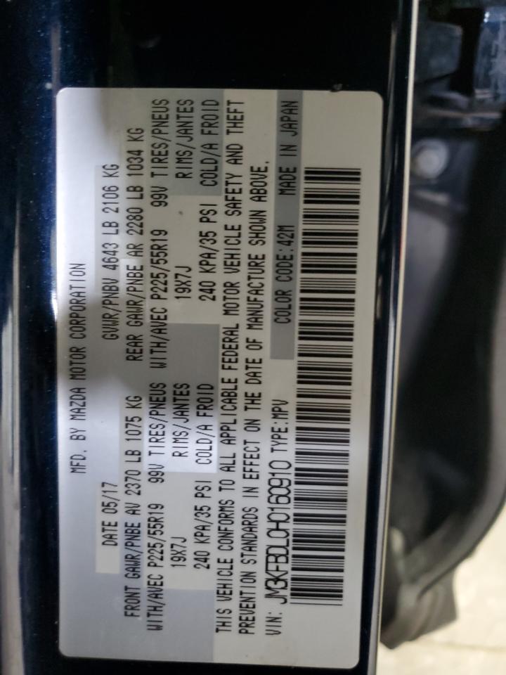 2017 Mazda Cx-5 Grand Touring VIN: JM3KFBDL0H0160910 Lot: 92841545