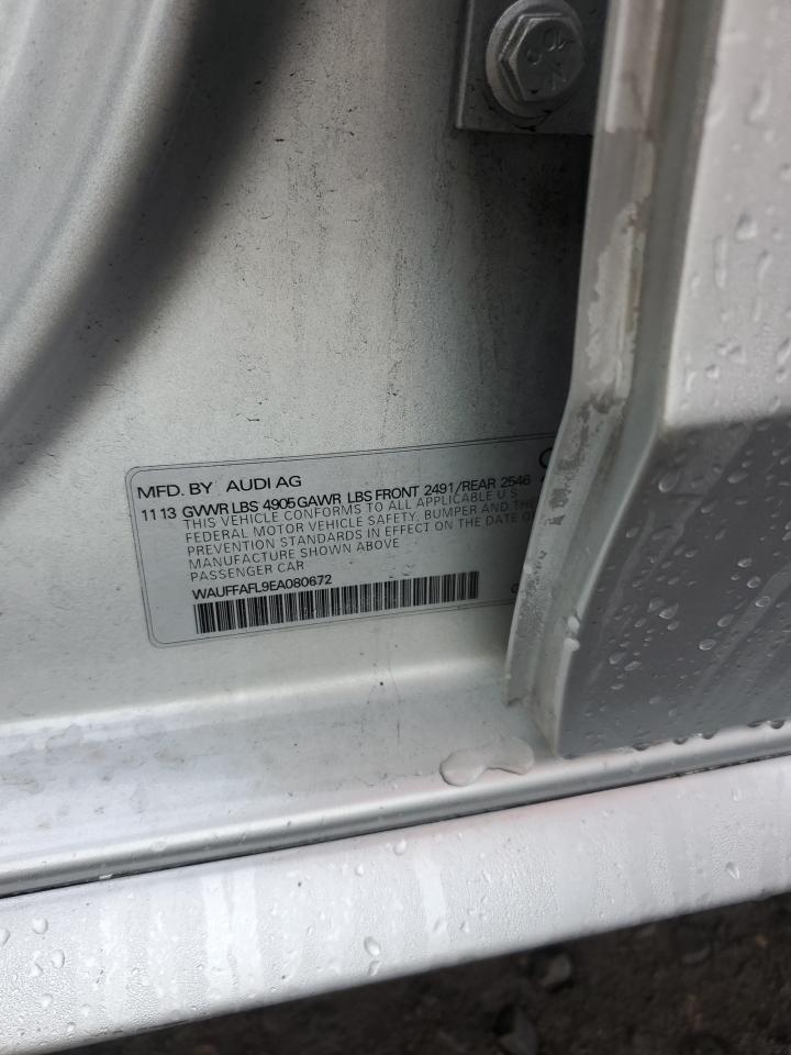 2014 Audi A4 Premium Plus VIN: WAUFFAFL9EA080672 Lot: 92698695