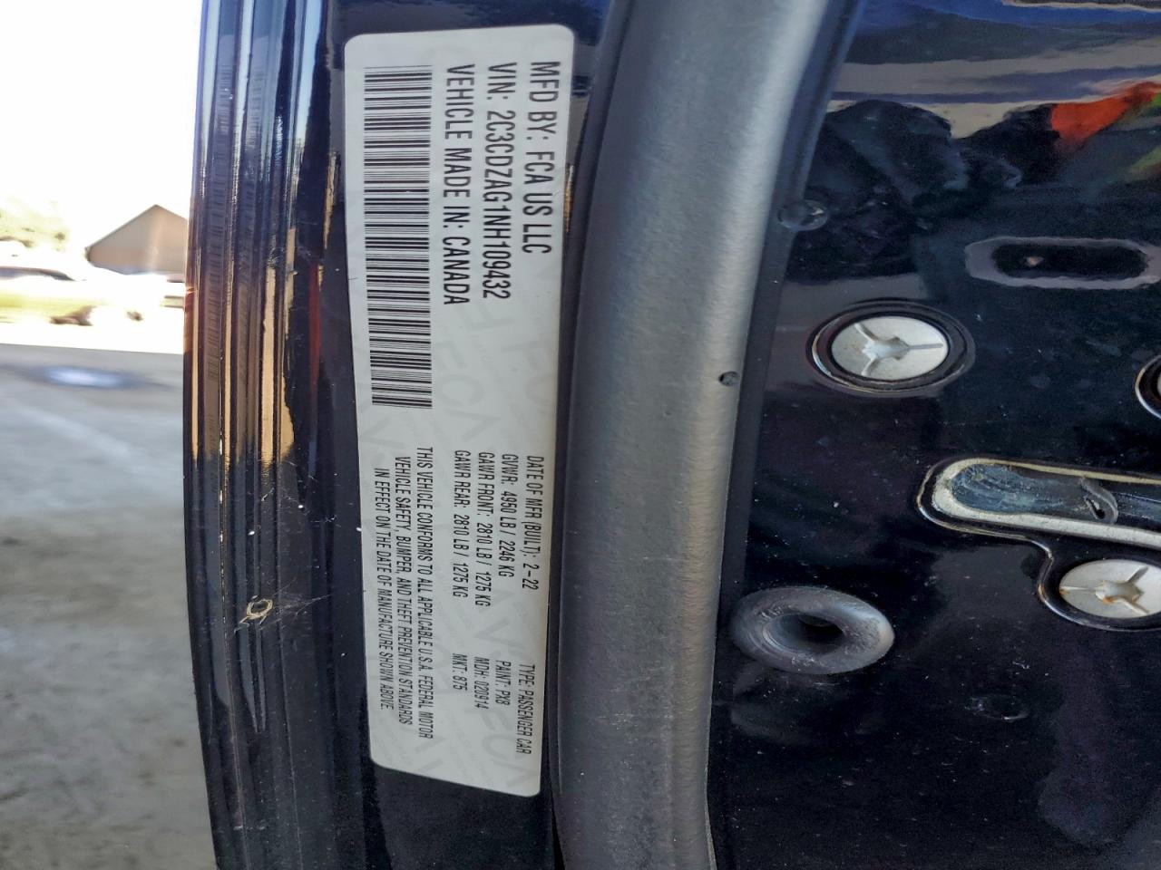 2022 Dodge Challenger Sxt VIN: 2C3CDZAG1NH109432 Lot: 94185195