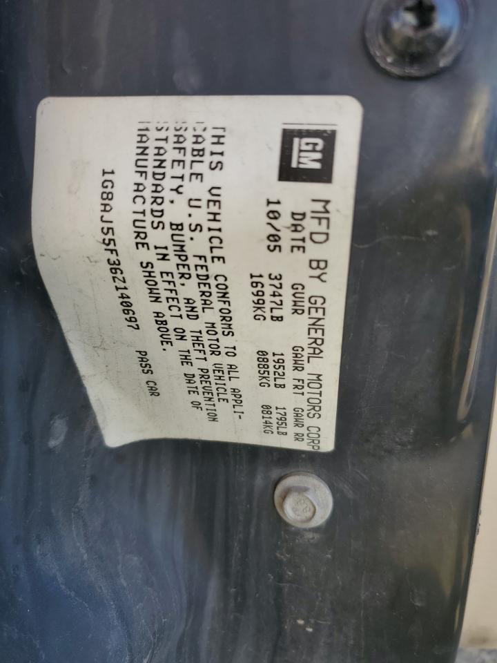 2006 Saturn Ion Level 2 VIN: 1G8AJ55F36Z140697 Lot: 91367665