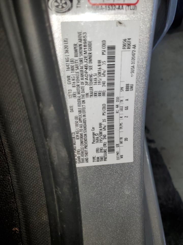 2014 Ford Fiesta Se VIN: 3FADP4BJ2EM189853 Lot: 91322035