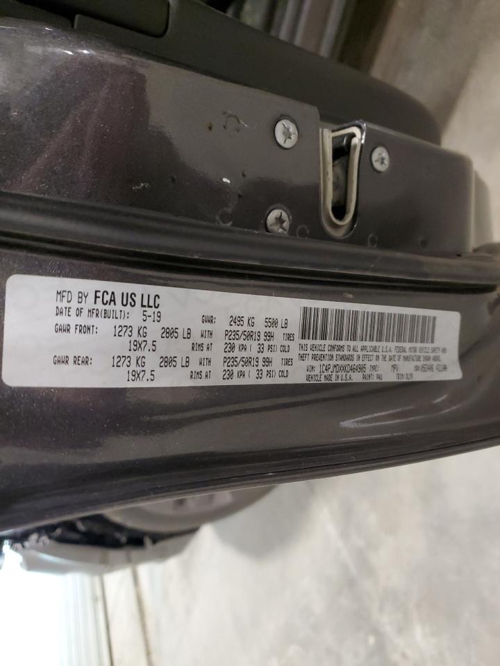 2019 Jeep Cherokee Limited VIN: 1C4PJMDXXKD464905 Lot: 92005775