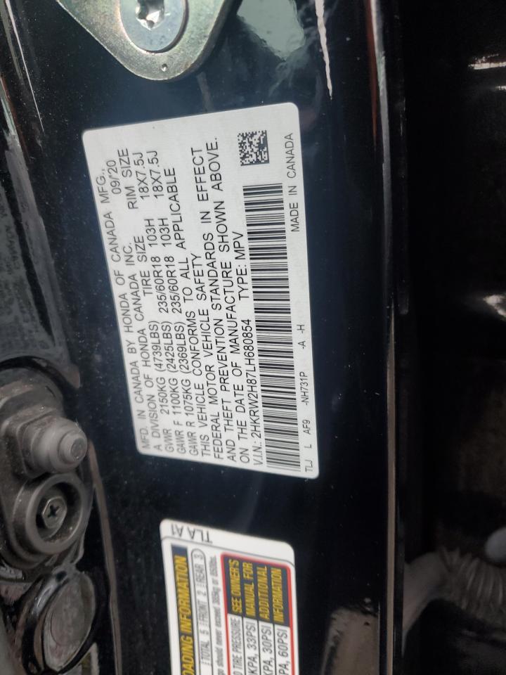 2020 Honda Cr-V Exl VIN: 2HKRW2H87LH680854 Lot: 93387925