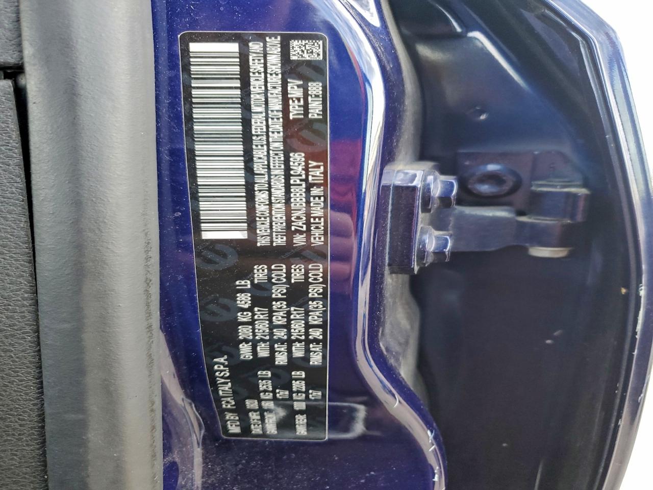 2020 Jeep Renegade Latitude VIN: ZACNJBBB8LPL94596 Lot: 94309635