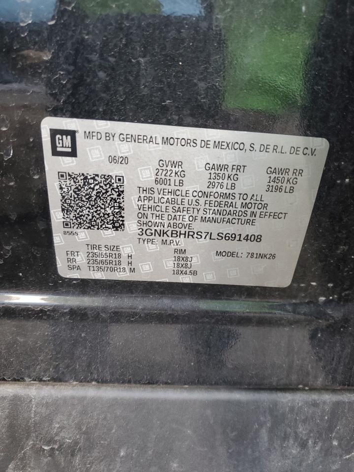 2020 Chevrolet Blazer 2Lt VIN: 3GNKBHRS7LS691408 Lot: 92845105