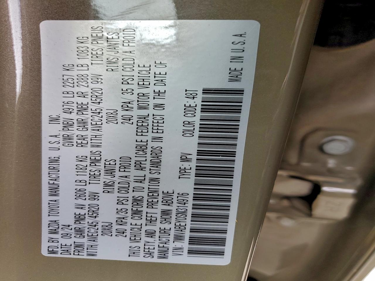 2025 Mazda Cx-50 Premium Plus VIN: 7MMVABEY0SN314976 Lot: 94099745