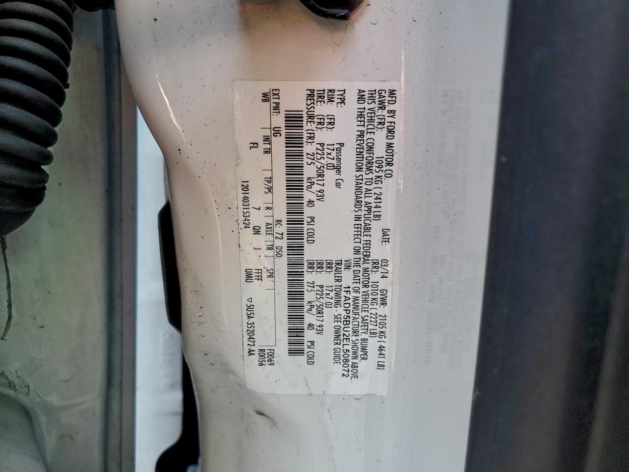 2014 Ford C-Max Sel VIN: 1FADP5BU2EL508072 Lot: 94716645