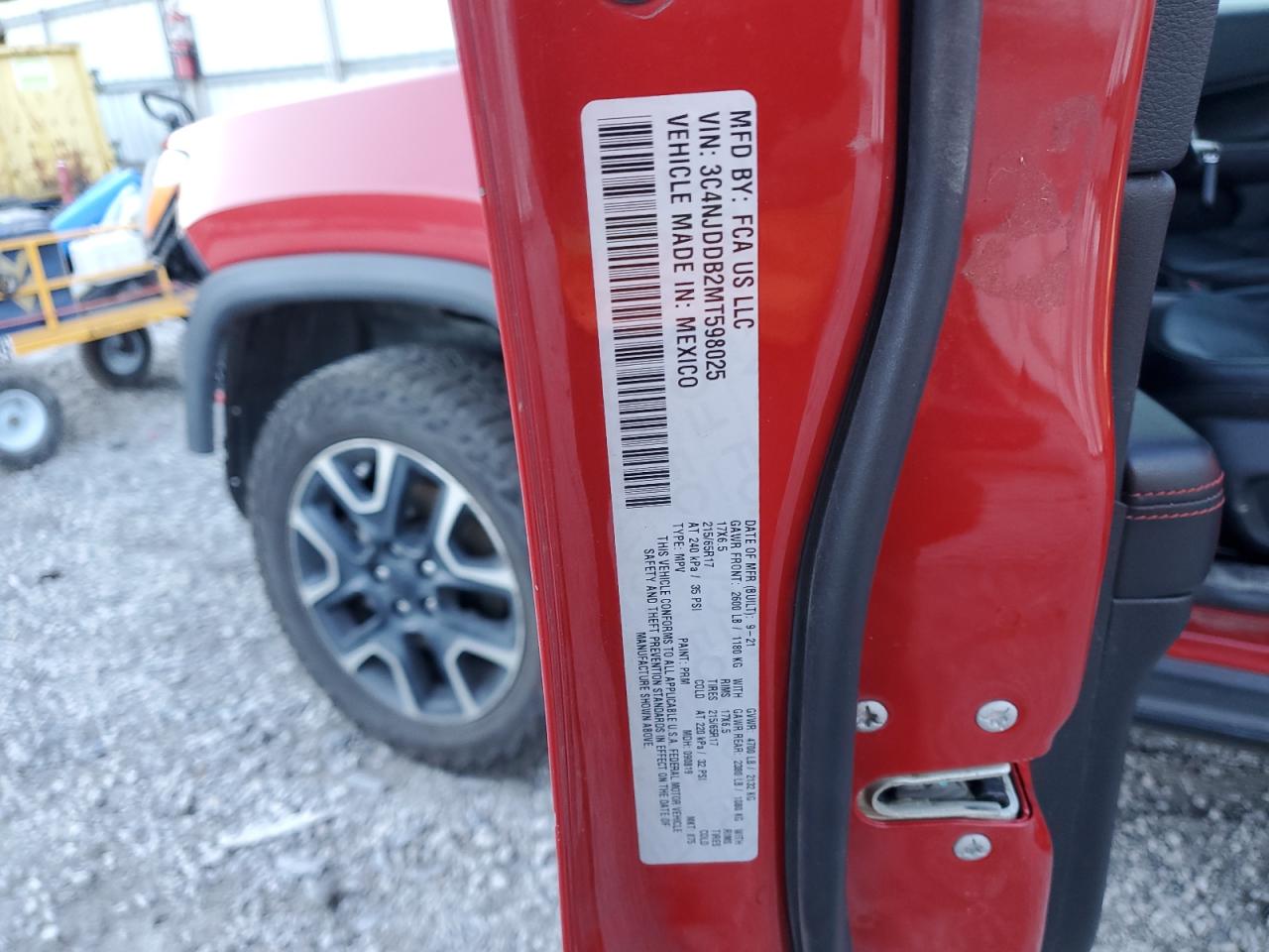 2021 Jeep Compass Trailhawk VIN: 3C4NJDDB2MT598025 Lot: 91203965