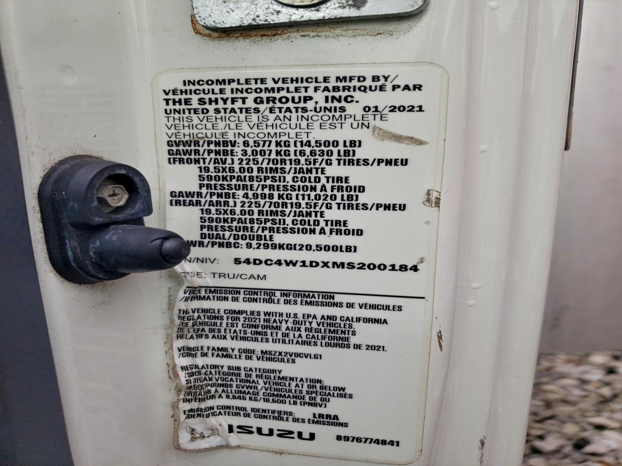 2021 Isuzu Npr Hd - Box Truck VIN: 54DC4W1DXMS200184 Lot: 92657035