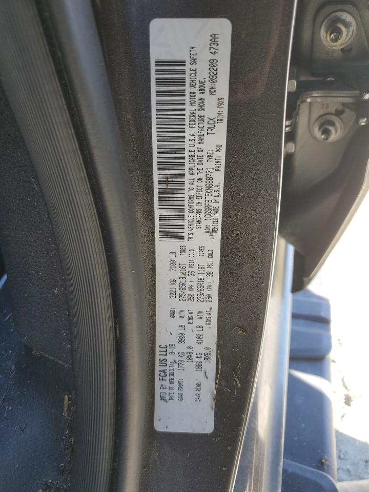 2019 Ram 1500 Big Horn/Lone Star VIN: 1C6SRFBT5KN668771 Lot: 91017445