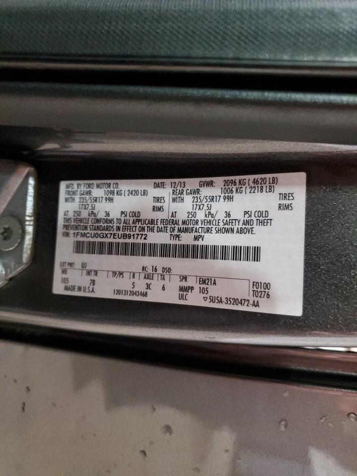 2014 Ford Escape Se VIN: 1FMCU0GX7EUB91772 Lot: 92751465