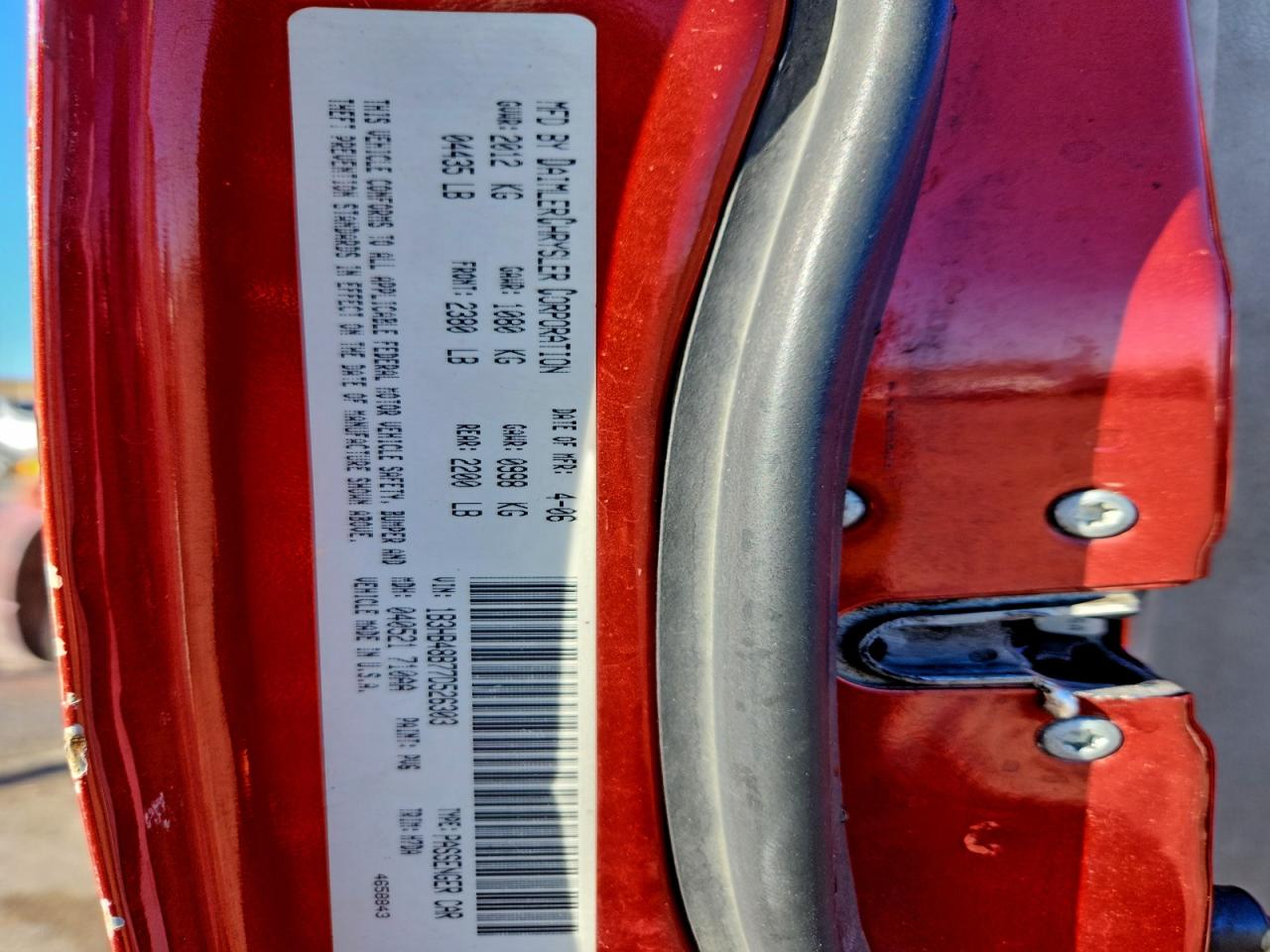 2007 Dodge Caliber Sxt VIN: 1B3HB48B77D526303 Lot: 94256165