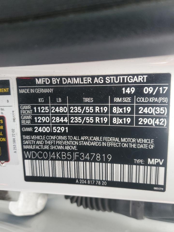 2018 Mercedes-Benz Glc Coupe 300 4Matic VIN: WDC0J4KB5JF347819 Lot: 93393315