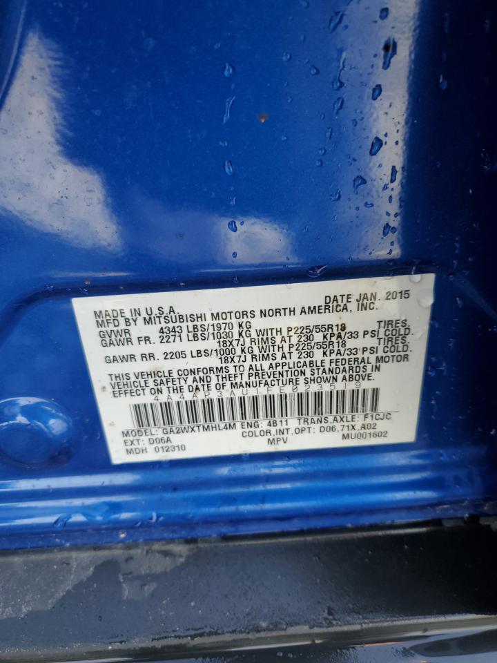 2015 Mitsubishi Outlander Sport Es VIN: 4A4AP3AU1FE023519 Lot: 91385655