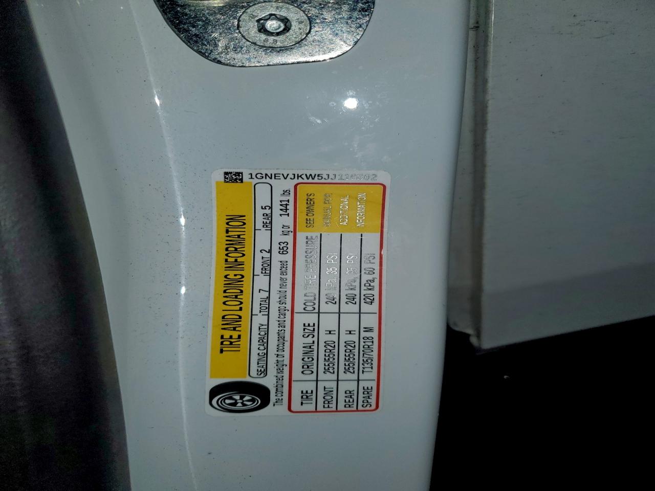 2018 Chevrolet Traverse Premier VIN: 1GNEVJKW5JJ116862 Lot: 94635025