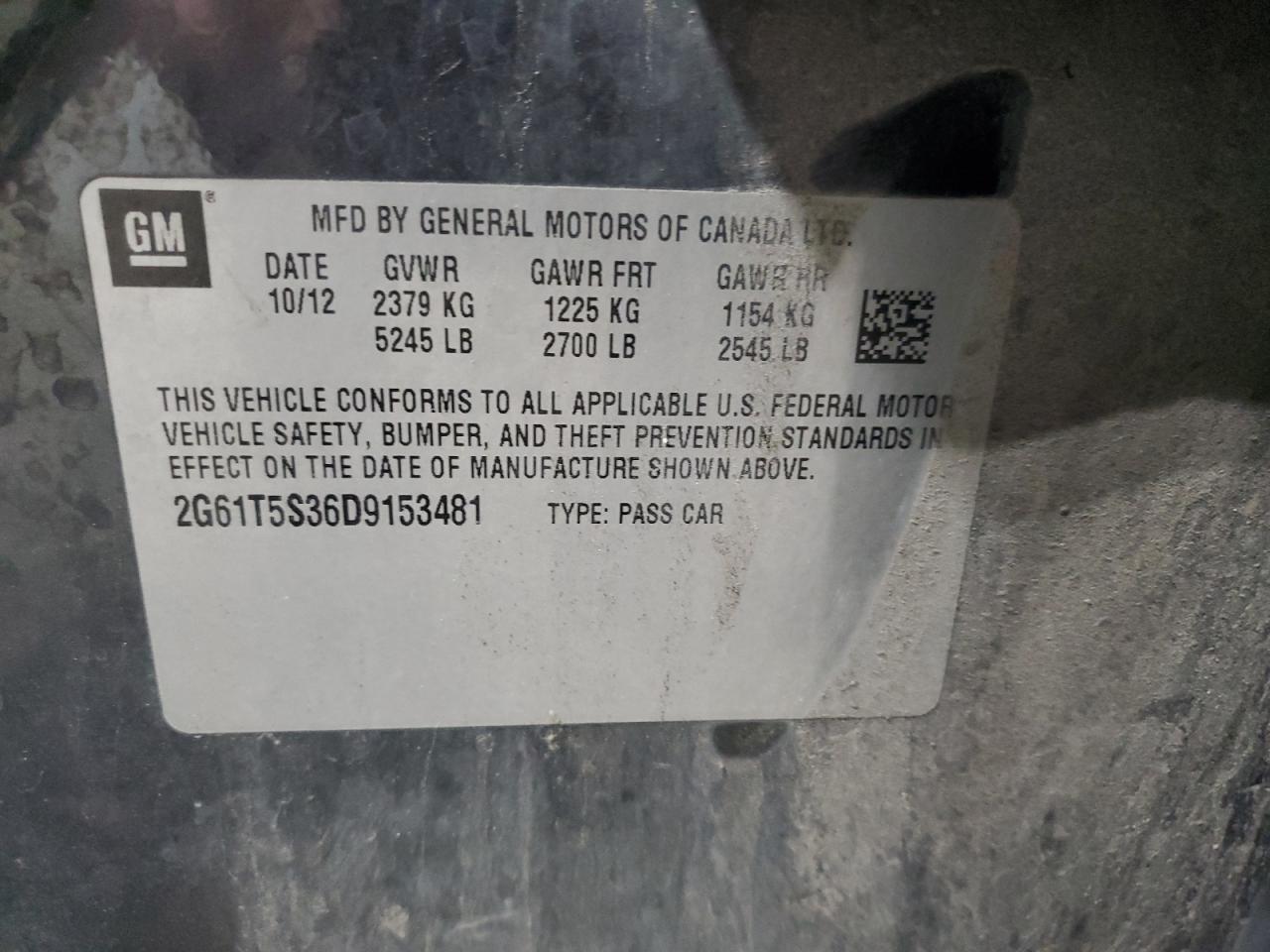 2013 Cadillac Xts Premium Collection VIN: 2G61T5S36D9153481 Lot: 91427005