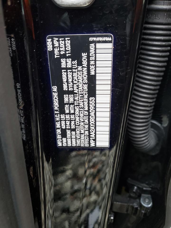 2024 Porsche Cayenne VIN: WP1AA2AYXRDA09553 Lot: 91200285