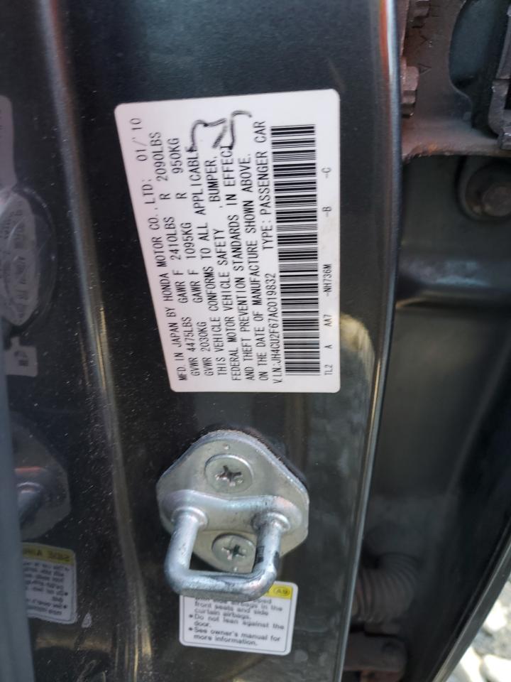 2010 Acura Tsx VIN: JH4CU2F67AC019832 Lot: 91176875