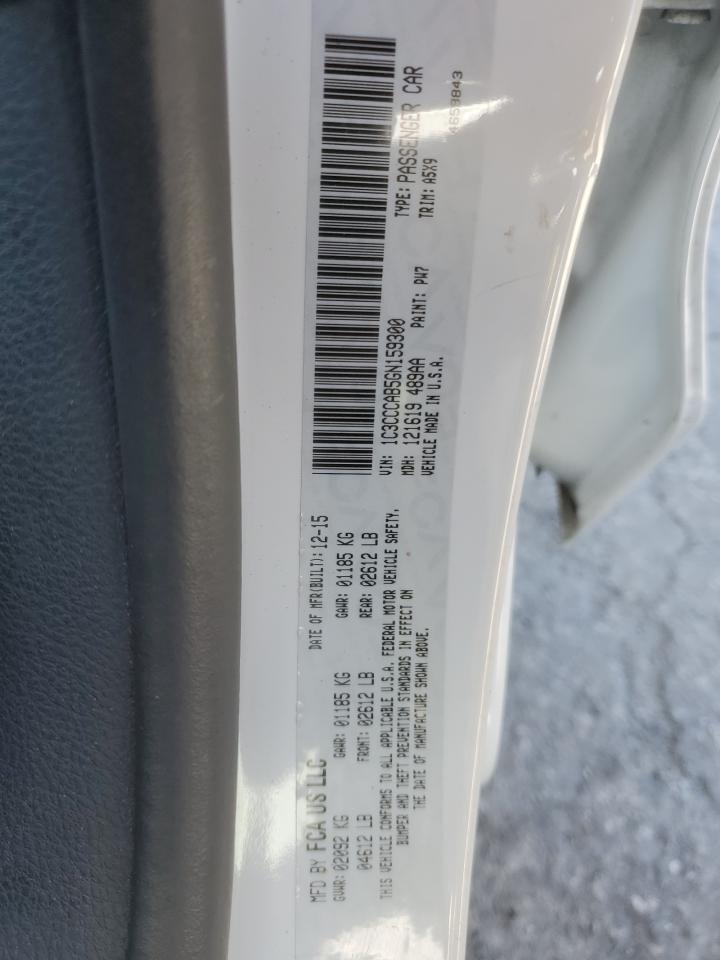 2016 Chrysler 200 Limited VIN: 1C3CCCAB5GN159300 Lot: 92347315