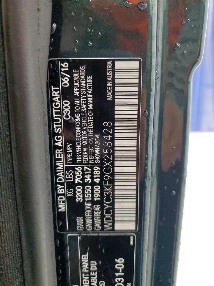 2016 Mercedes-Benz G 550 VIN: WDCYC3KF9GX258428 Lot: 92154105