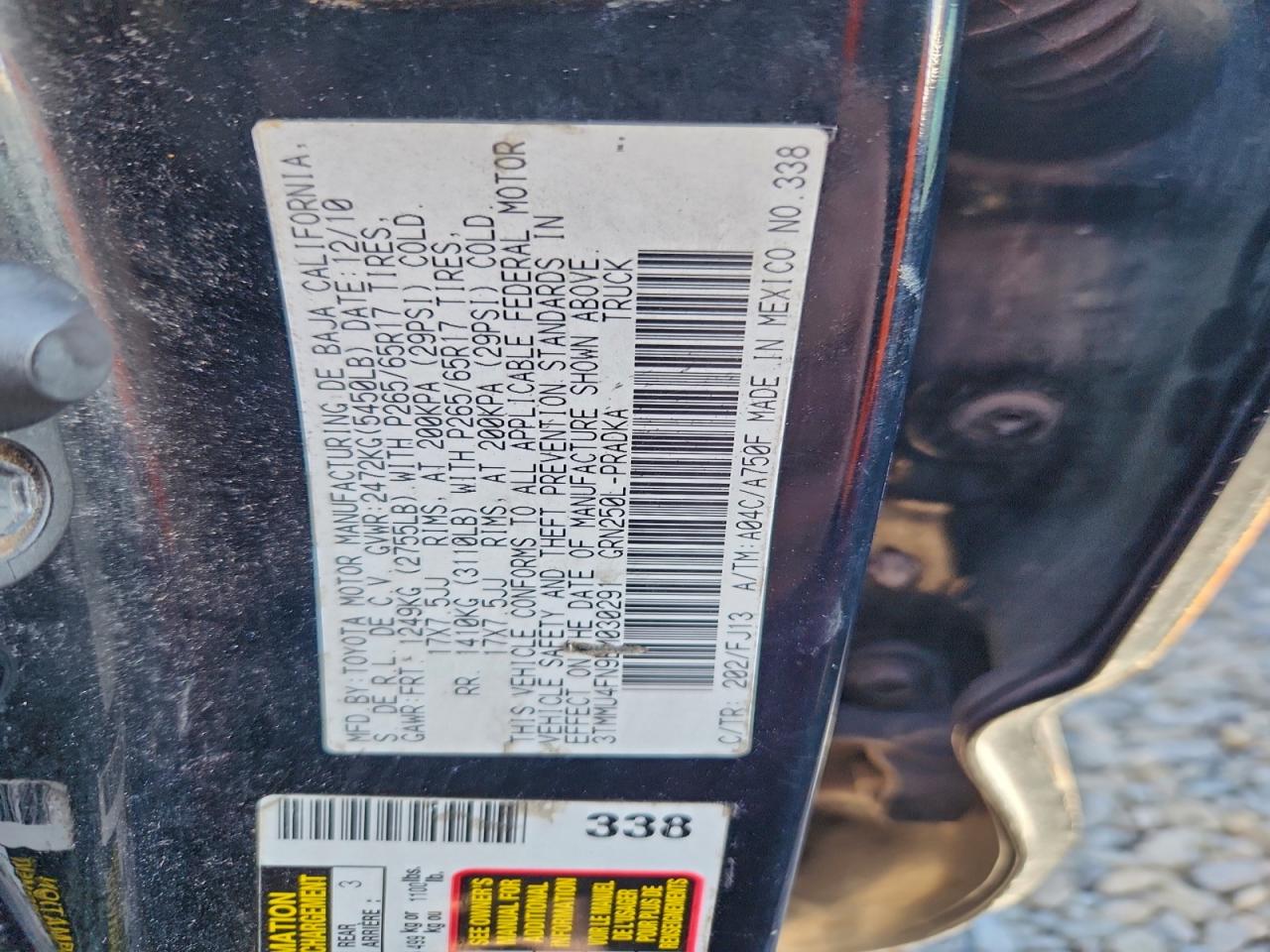 2011 Toyota Tacoma Double Cab Long Bed VIN: 3TMMU4FN9BM03029 Lot: 93713745