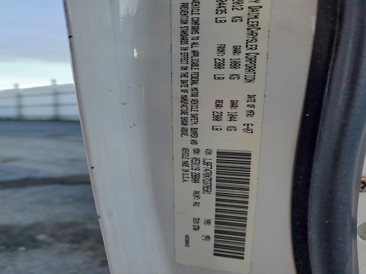 2007 Jeep Compass VIN: 1J8FT470X7D378501 Lot: 94366035