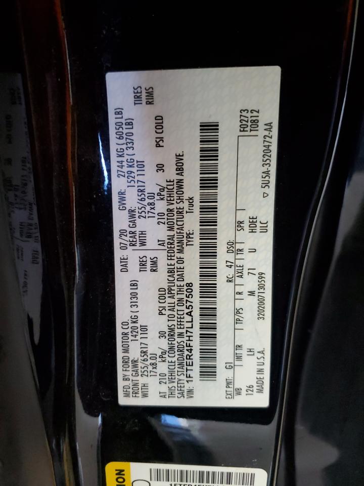 2020 Ford Ranger Xl VIN: 1FTER4FH7LLA57508 Lot: 91023845