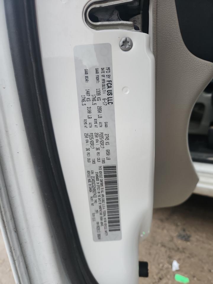 2017 Dodge Grand Caravan Sxt VIN: 2C4RDGCG2HR827433 Lot: 92256645