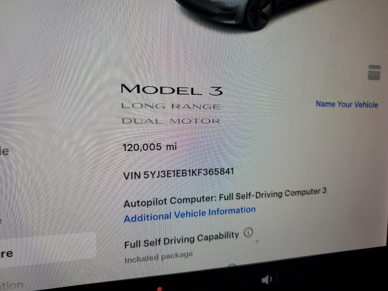 2019 Tesla Model 3 VIN: 5YJ3E1EB1KF365841 Lot: 93191605