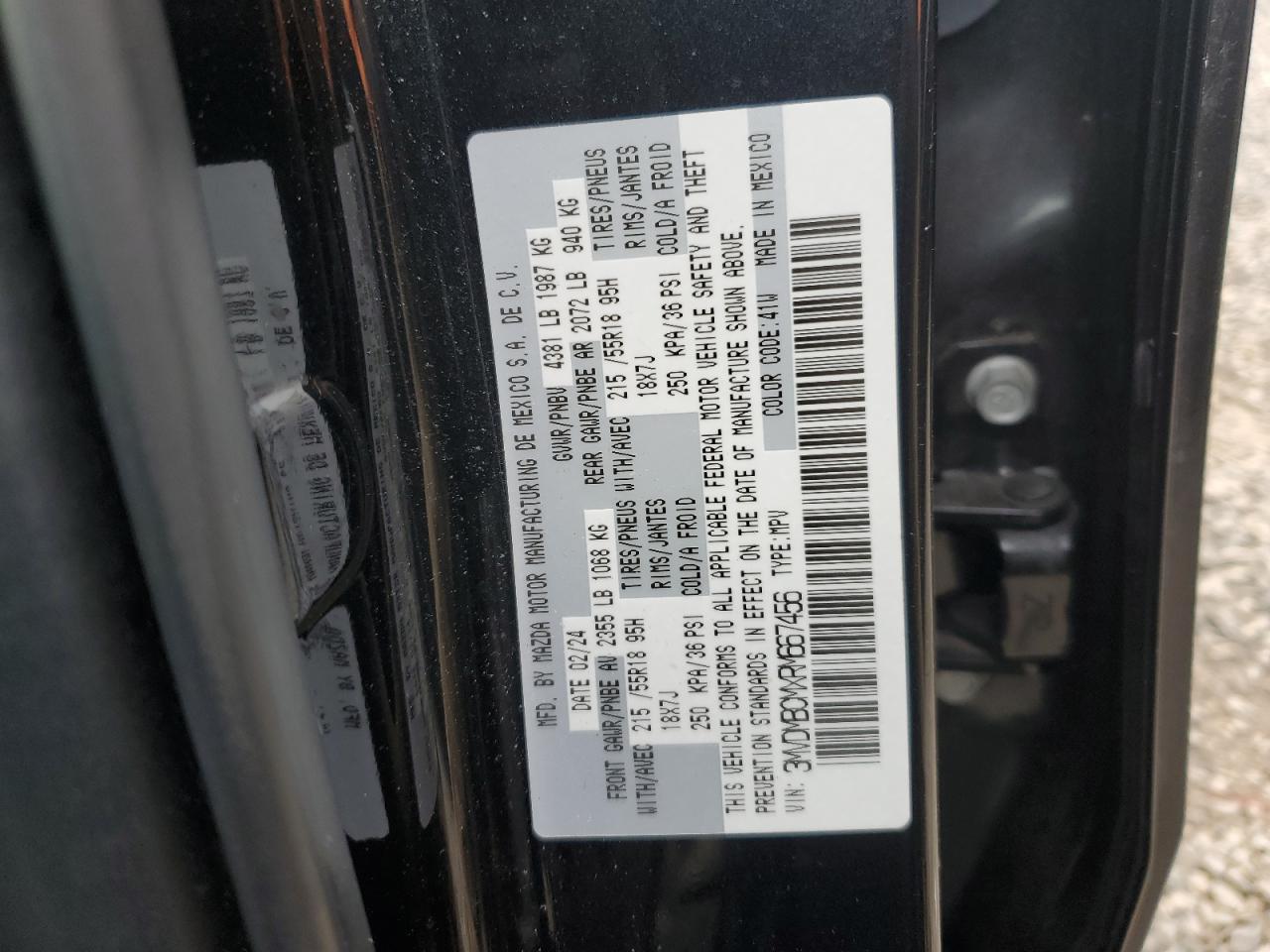 2024 Mazda Cx-30 Preferred VIN: 3MVDMBCMXRM667456 Lot: 91525845