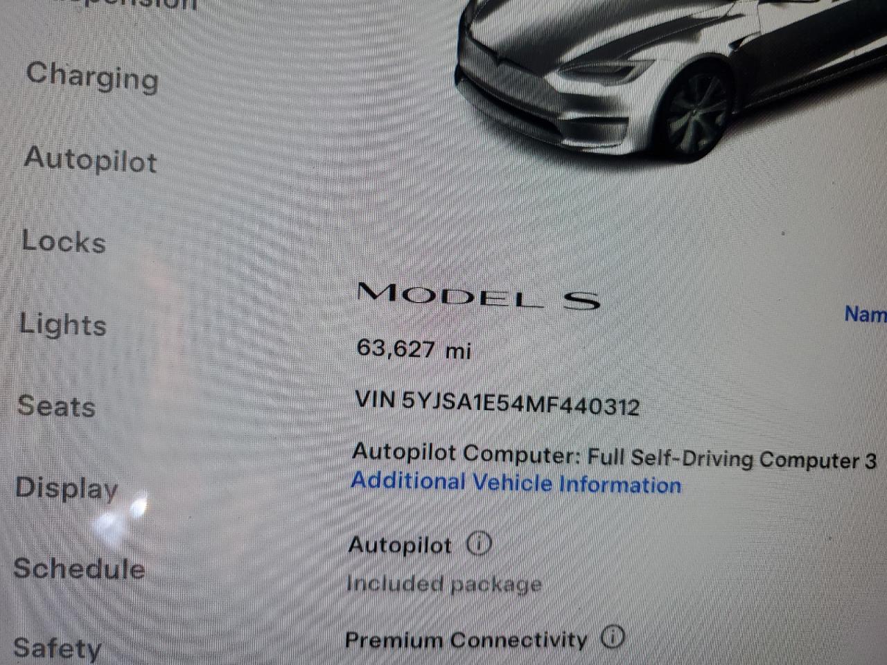 2021 Tesla Model S VIN: 5YJSA1E54MF440312 Lot: 91704935