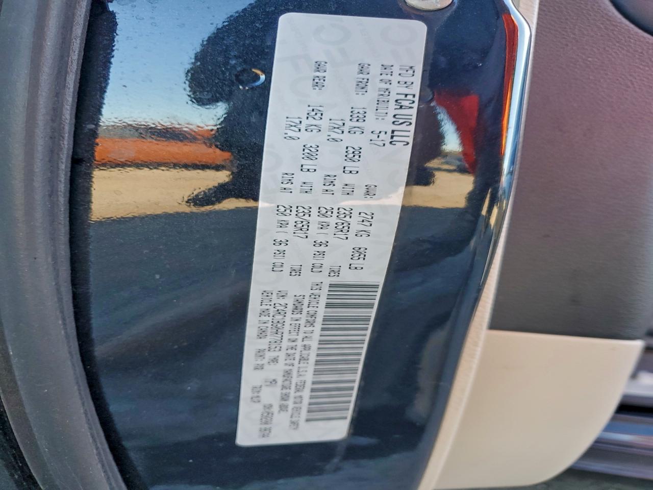 2017 Chrysler Pacifica Touring L VIN: 2C4RC1BG0HR778153 Lot: 94271645