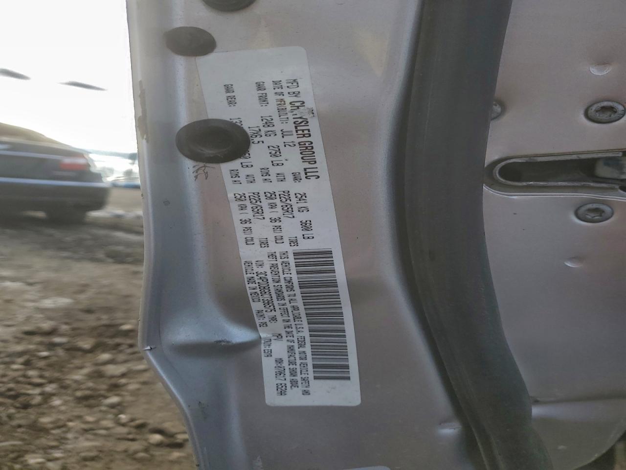 2012 Dodge Journey Sxt VIN: 3C4PDDBG6CT396575 Lot: 93954125