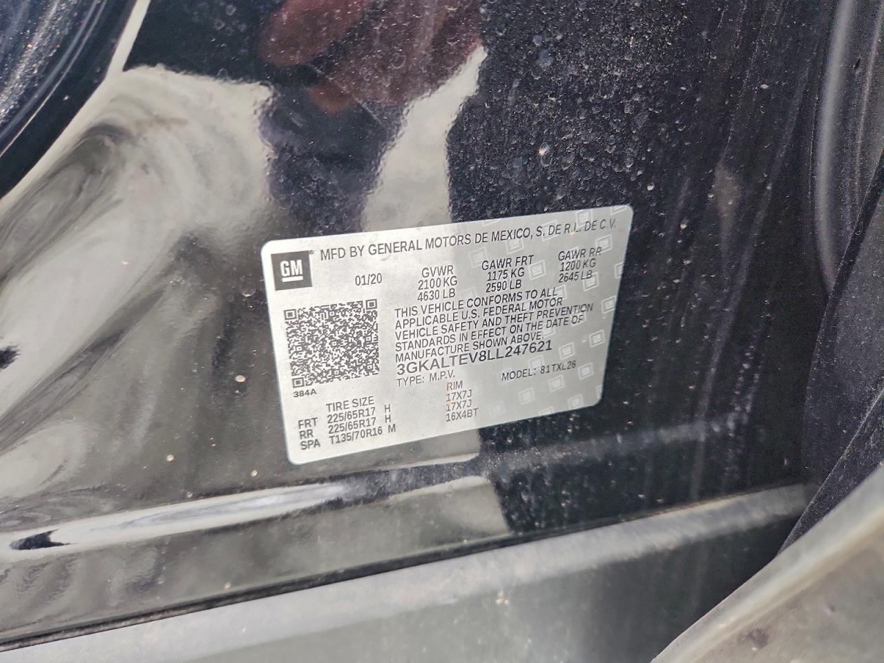 2020 GMC Terrain Sle VIN: 3GKALTEV8LL247621 Lot: 94227045