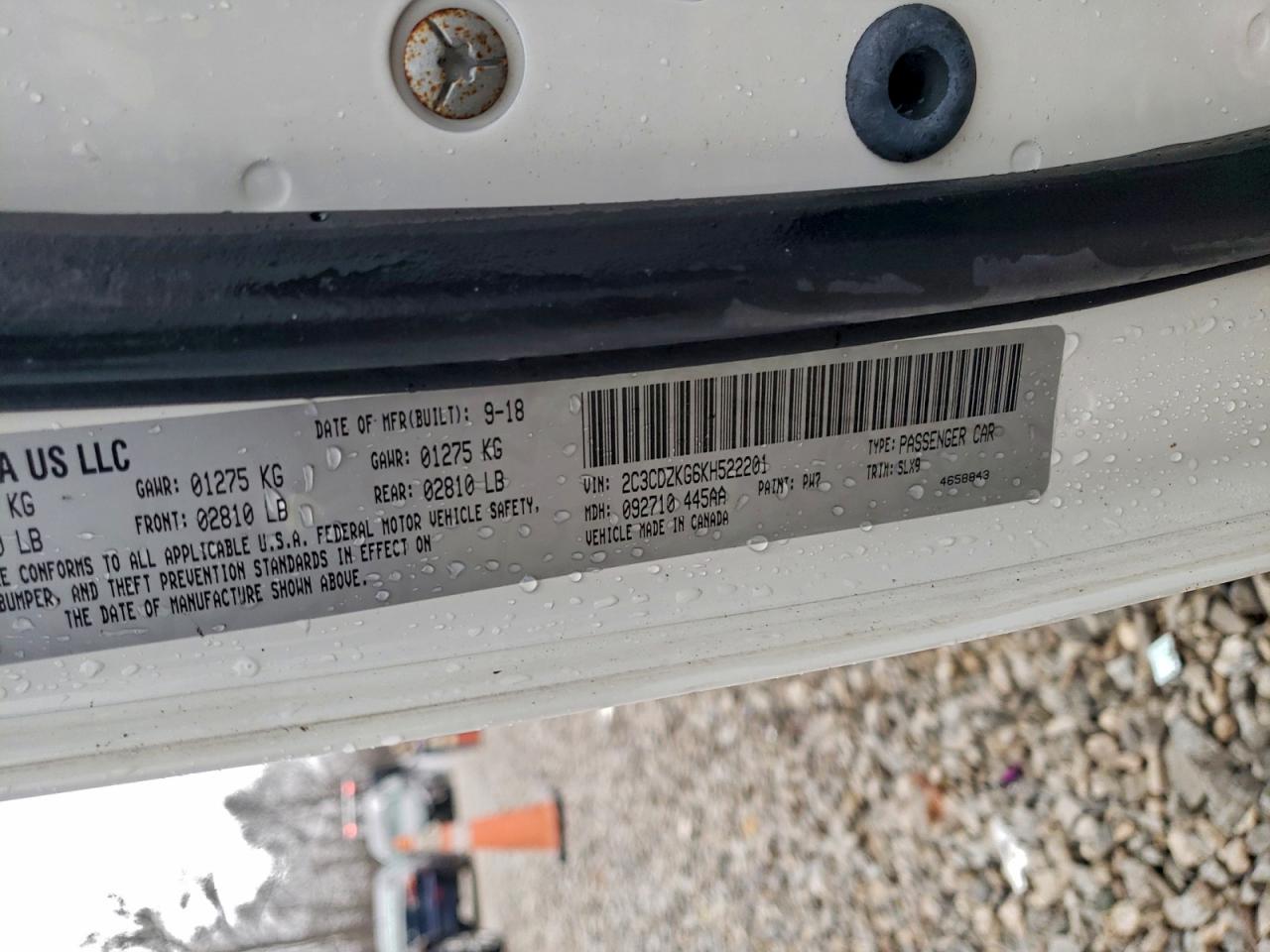 2019 Dodge Challenger Gt VIN: 2C3CDZKG6KH522201 Lot: 94300495