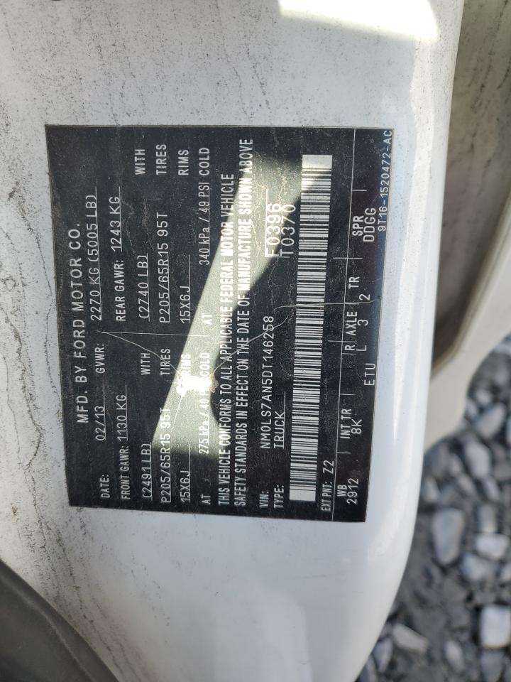 2013 Ford Transit Connect Xl VIN: NM0LS7AN5DT146258 Lot: 92663625