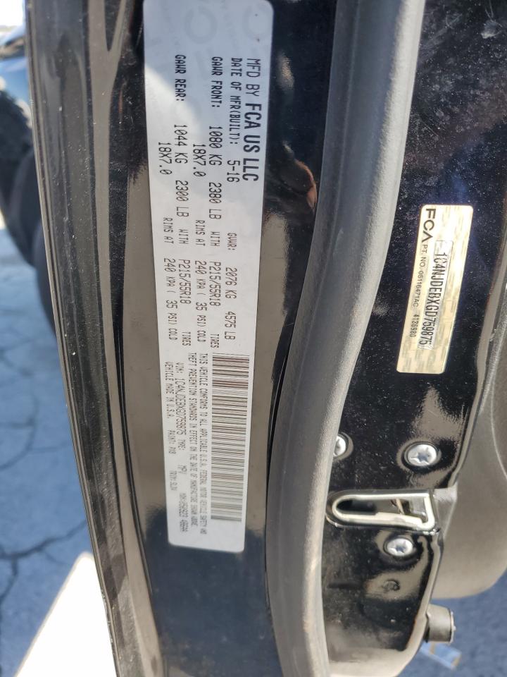 2016 Jeep Compass Latitude VIN: 1C4NJDEBXGD759875 Lot: 91069455