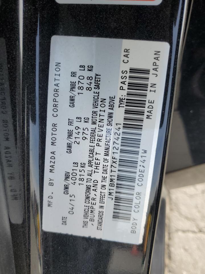 2015 Mazda 3 Sv VIN: JM1BM1T7XF1274241 Lot: 93001755