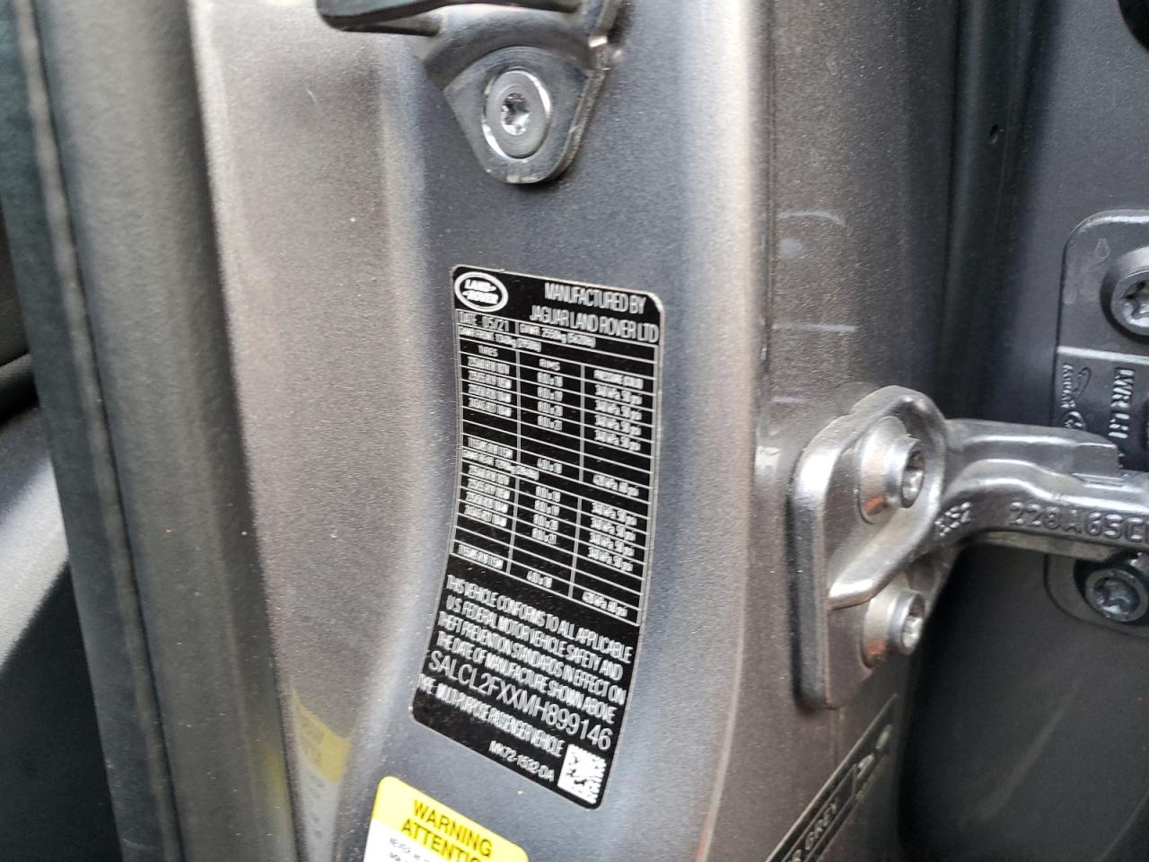 2021 Land Rover Discovery Sport Se R-Dynamic VIN: SALCL2FXXMH899146 Lot: 91874845