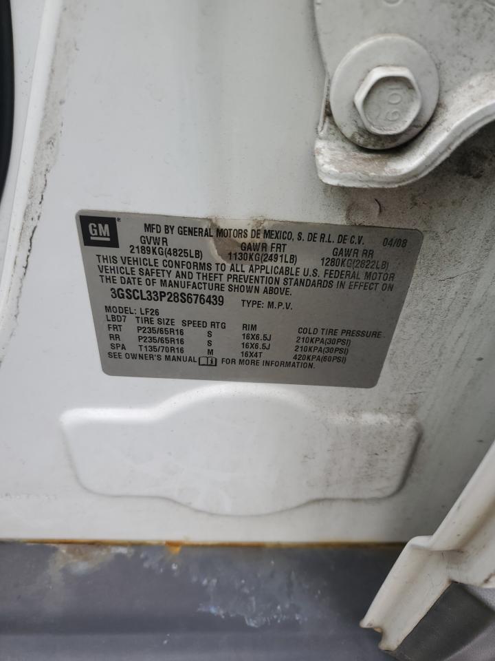 2008 Saturn Vue Xe VIN: 3GSCL33P28S676439 Lot: 90317955