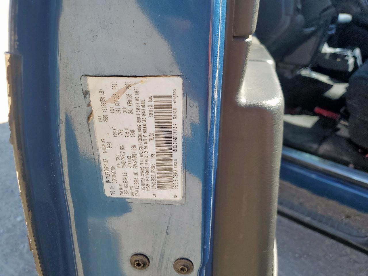 2002 Dodge Ram 1500 VIN: 1B7HA16N62J120908 Lot: 91690625