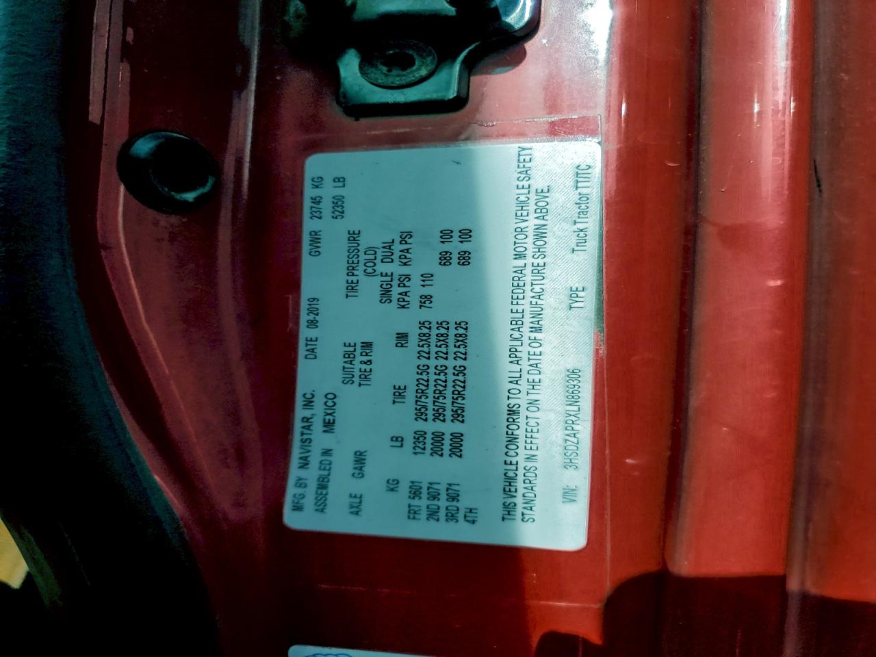 2020 International Lt625 VIN: 3HSDZAPRXLN869306 Lot: 93240105