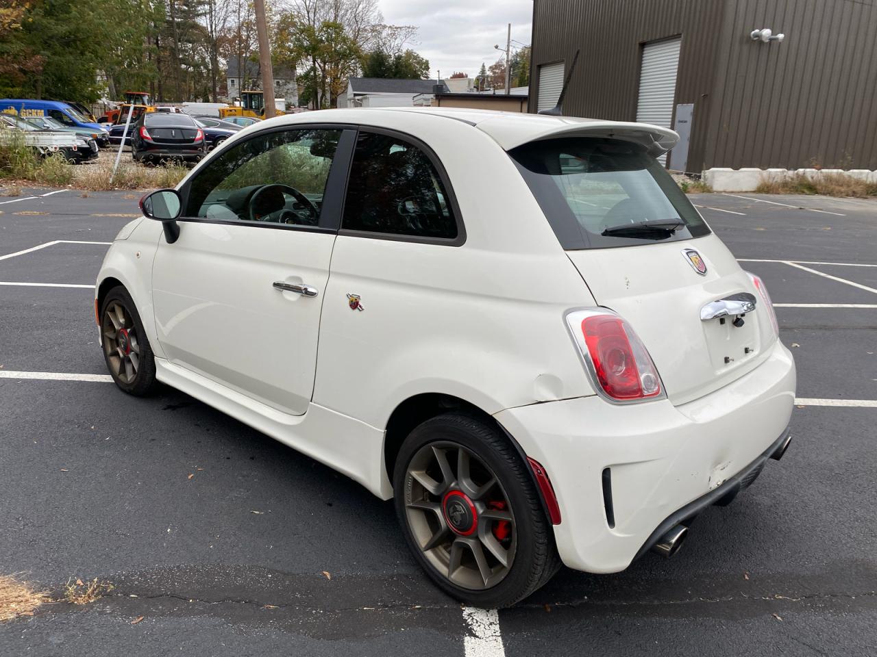 2013 Fiat 500 Abarth white hatchbac gas 3C3CFFFH1DT573319 photo #4