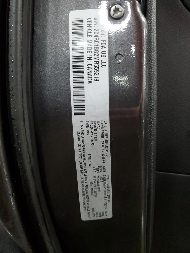 2021 Chrysler Pacifica Touring L VIN: 2C4RC1BG2MR559219 Lot: 93408405