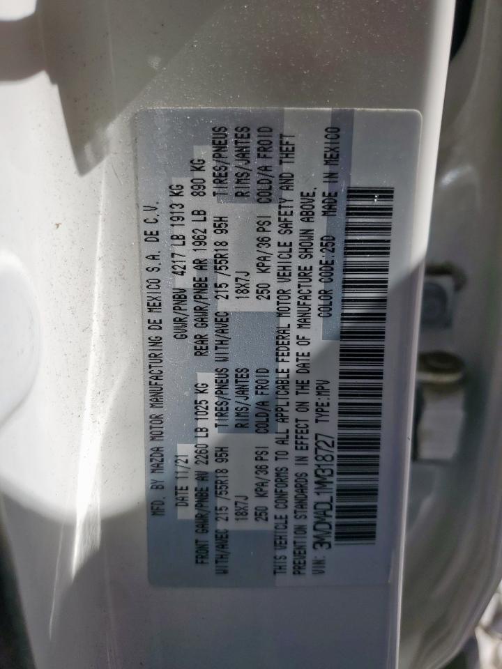 2021 Mazda Cx-30 Premium VIN: 3MVDMADL1MM318727 Lot: 91079175